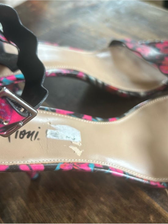 Fioni Shoes - Fioni Womens Multi-Color Iris Open Toe Ankle Strap Kitten Heels Size 7.5 NWOB